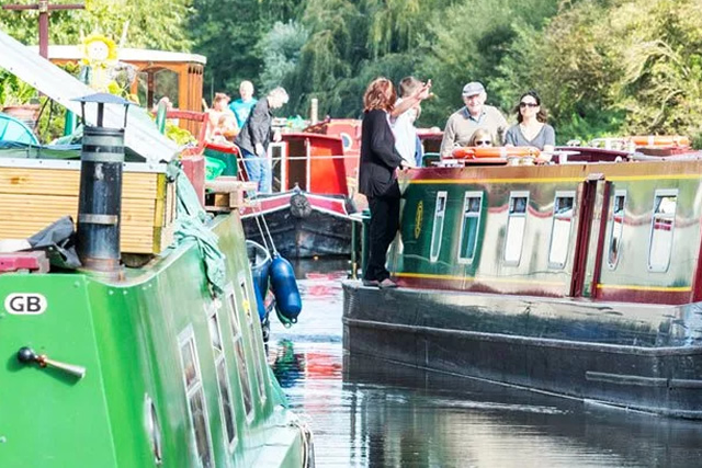 Canal Boats Moored at Aldermaston